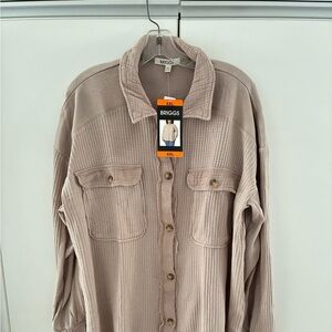 Briggs Women’s Button Front Waffle Shirt XXL